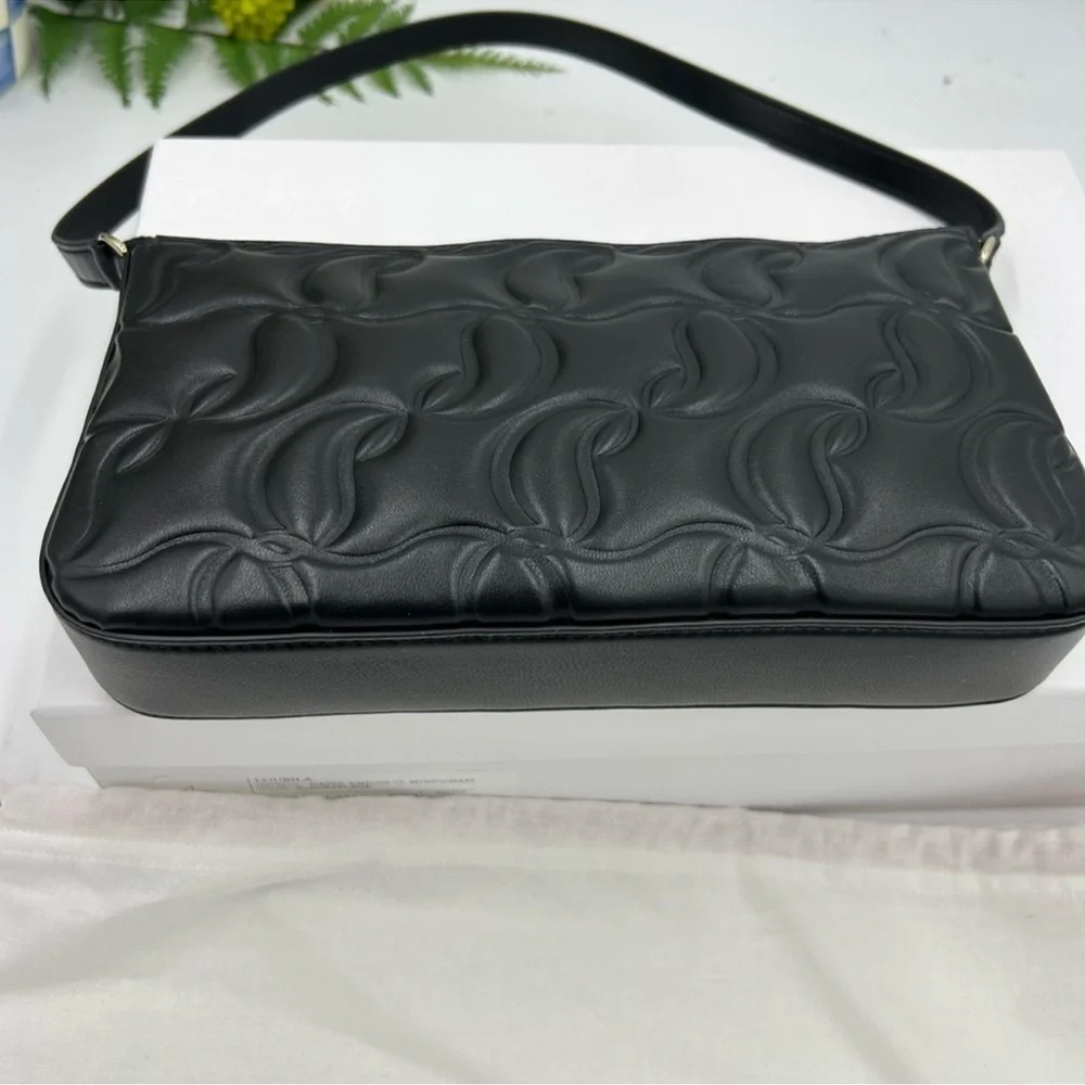 Women’s Christian Louboutin shoulder bag CL embossed Napa leather made i…